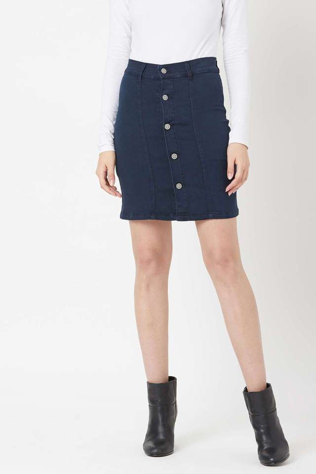 miss chase Regular Fit Above Knee Denim Women Casual Wear Skirts-picture-23