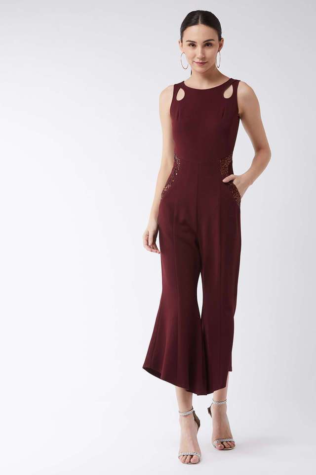 miss chase Solid Sleeveless Polyester Women's Ankle Length Jumpsuit-picture-27
