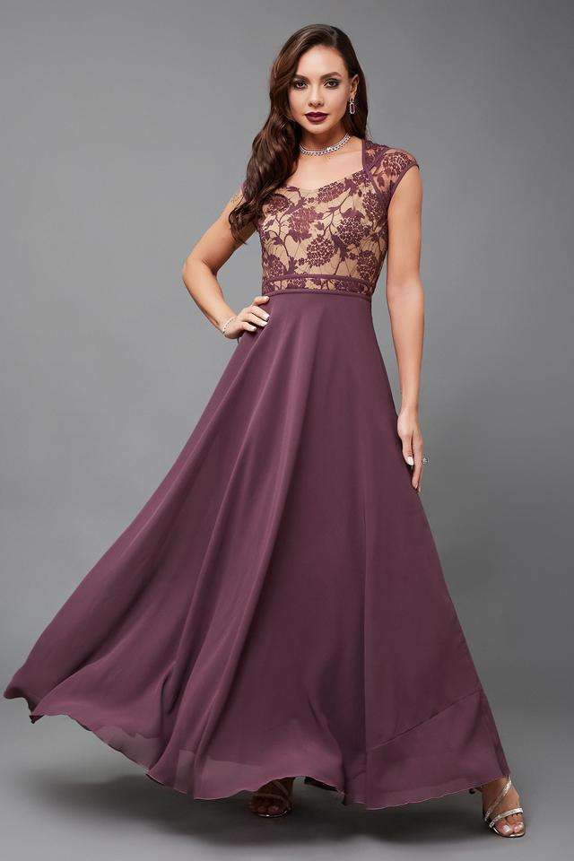miss chase Textured V-Neck Georgette Women Dress-picture-35