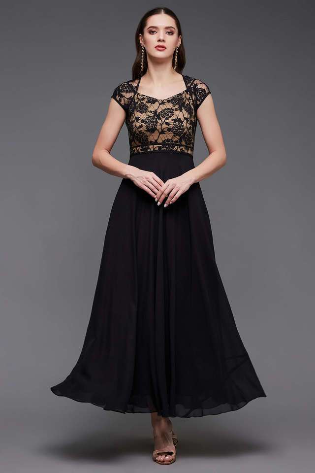 miss chase Floral V-Neck Georgette Women Dress-picture-30
