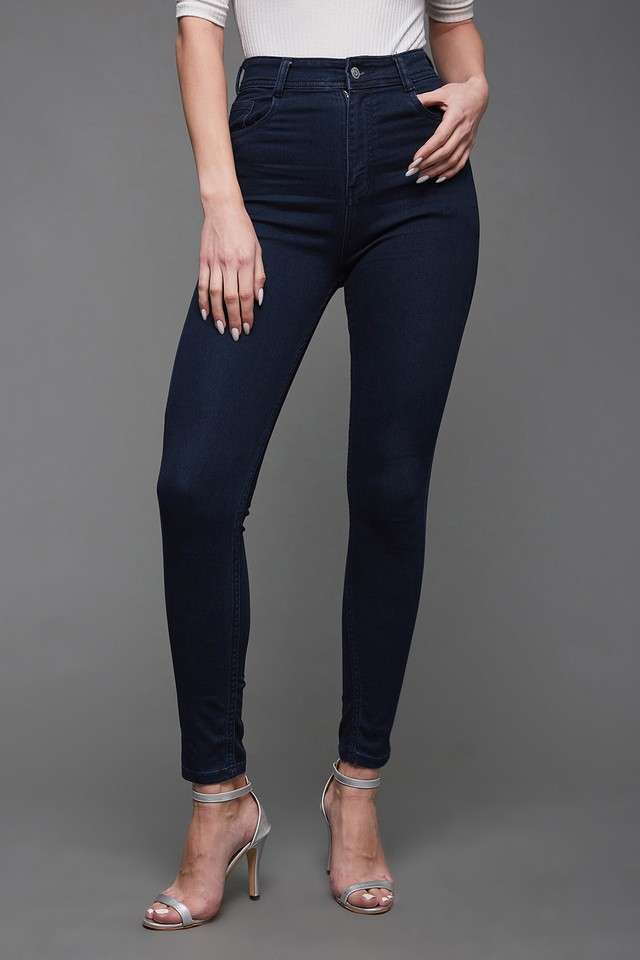 miss chase High Rise Dark Wash Denim Skinny Fit Women's Jeans-picture-23