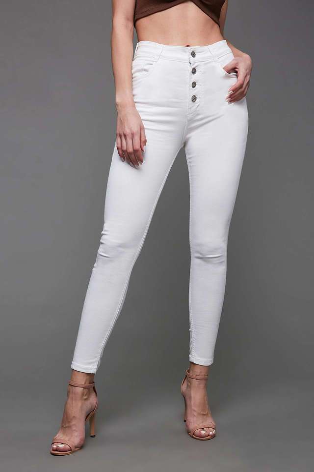 miss chase High Rise Bleach Wash Denim Skinny Fit Women's Jeans-picture-24