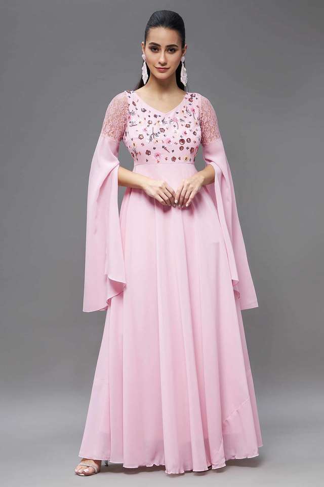 miss chase Embroidered V-Neck Polyester Women Dress-picture-34