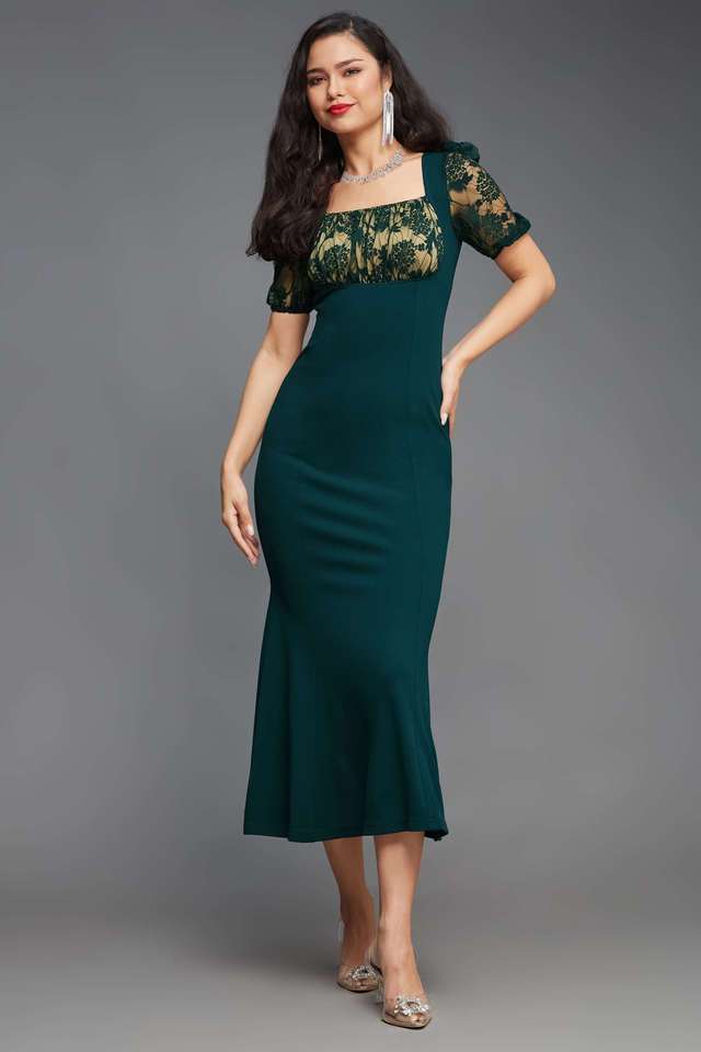 miss chase Floral Square Neck Rayon Women Dress-picture-26