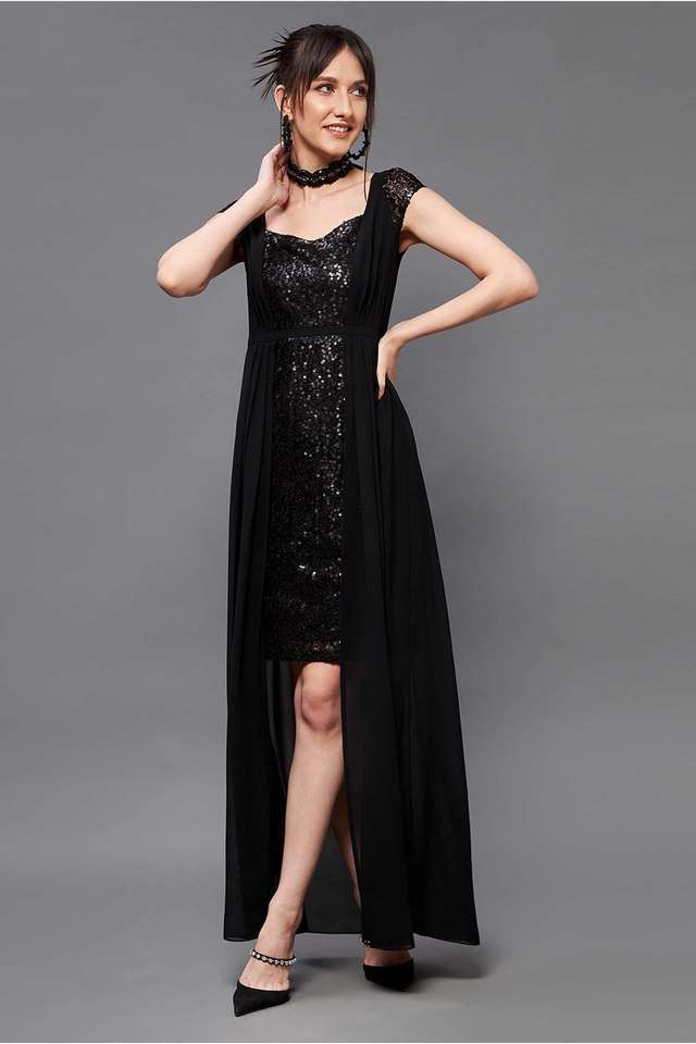 miss chase Solid Sweetheart Neck Polyester Women Dress-picture-31