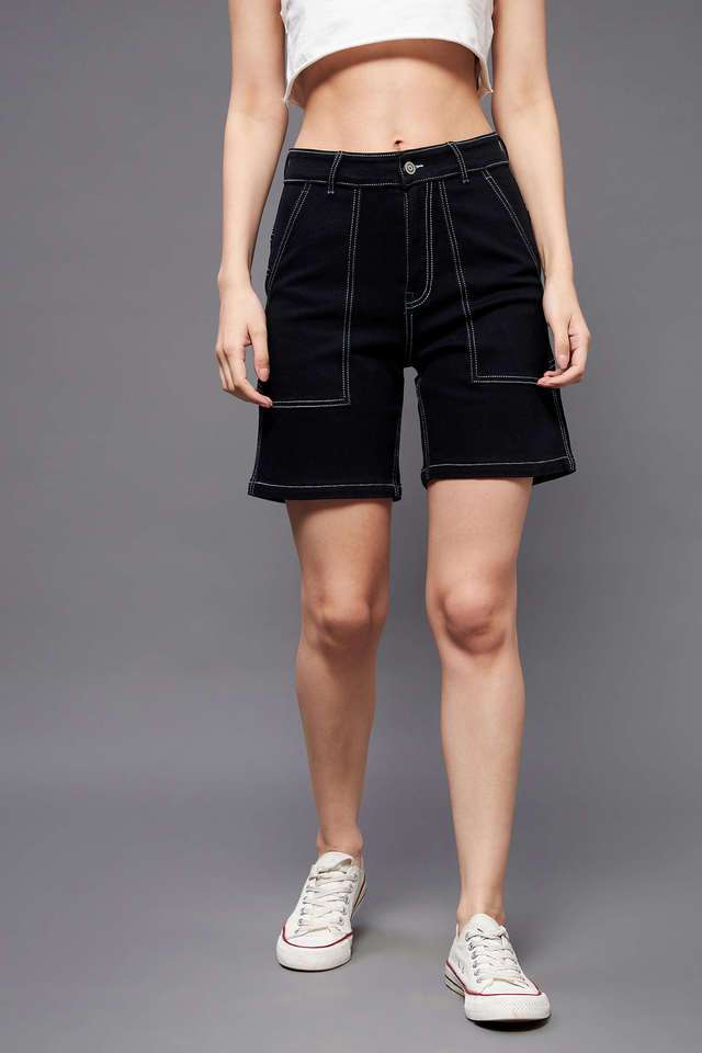 miss chase Regular Fit Above Knee Denim Casual Wear Shorts-picture-37