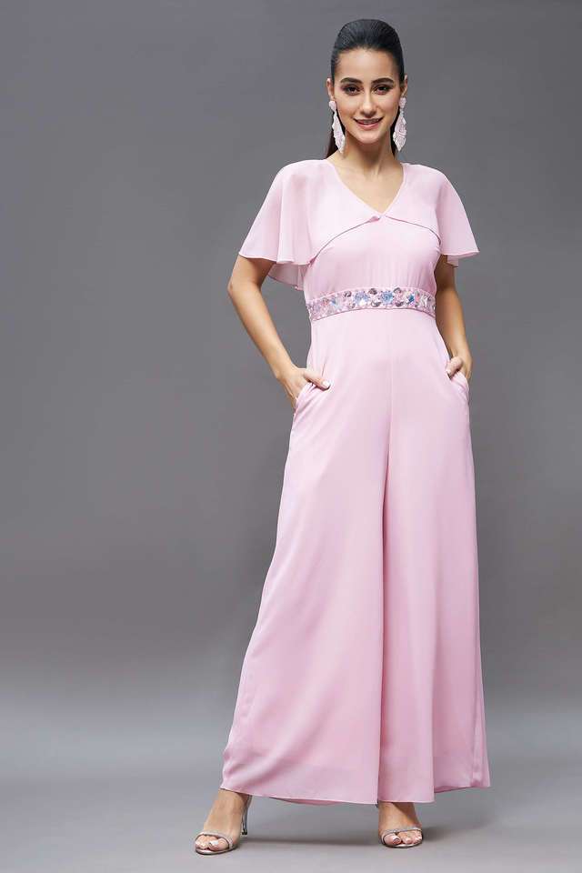 miss chase Solid Georgette Relaxed Fit Women's Jumpsuit-picture-19