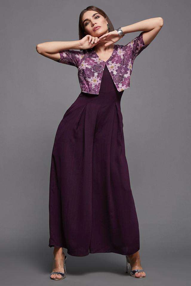 miss chase Solid Half Sleeves Polyester Women's Ankle Length Jumpsuit-picture-38