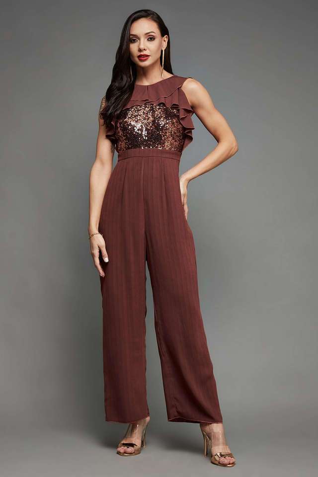 miss chase Embellished Sleeveless Crepe Women's Full Length Jumpsuit-picture-33
