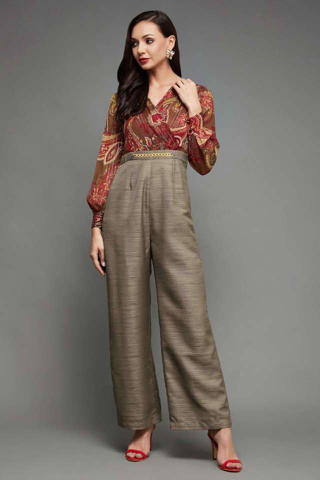 miss chase Printed Silk Relaxed Fit Women's Jumpsuit-picture-27