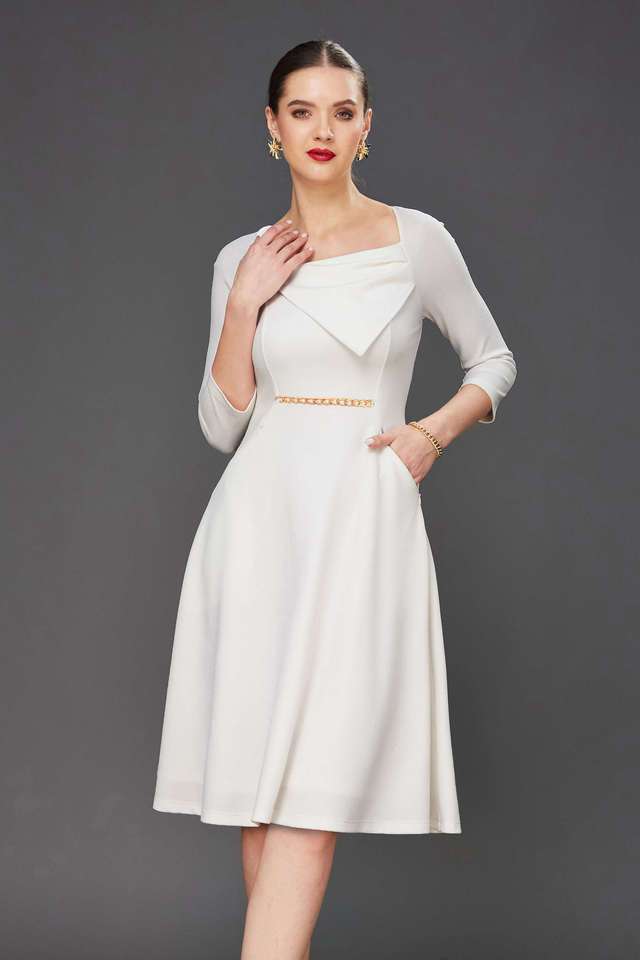 miss chase Solid Square Neck Rayon Women Dress-picture-30