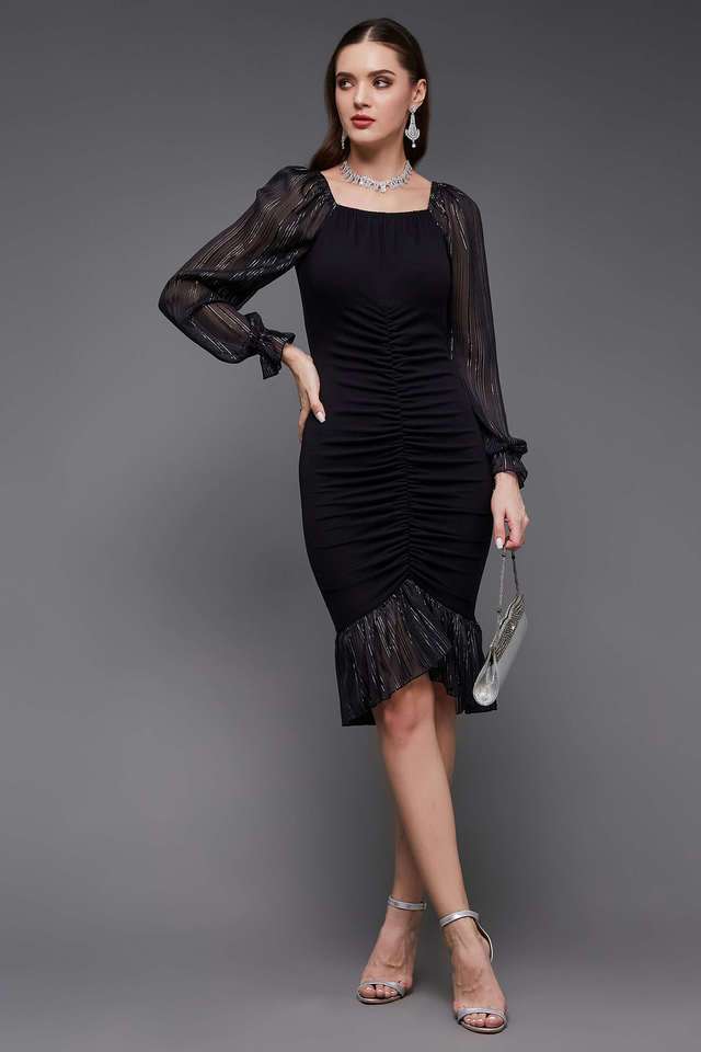 miss chase Stripes Square Neck Polyester Women Dress-picture-20