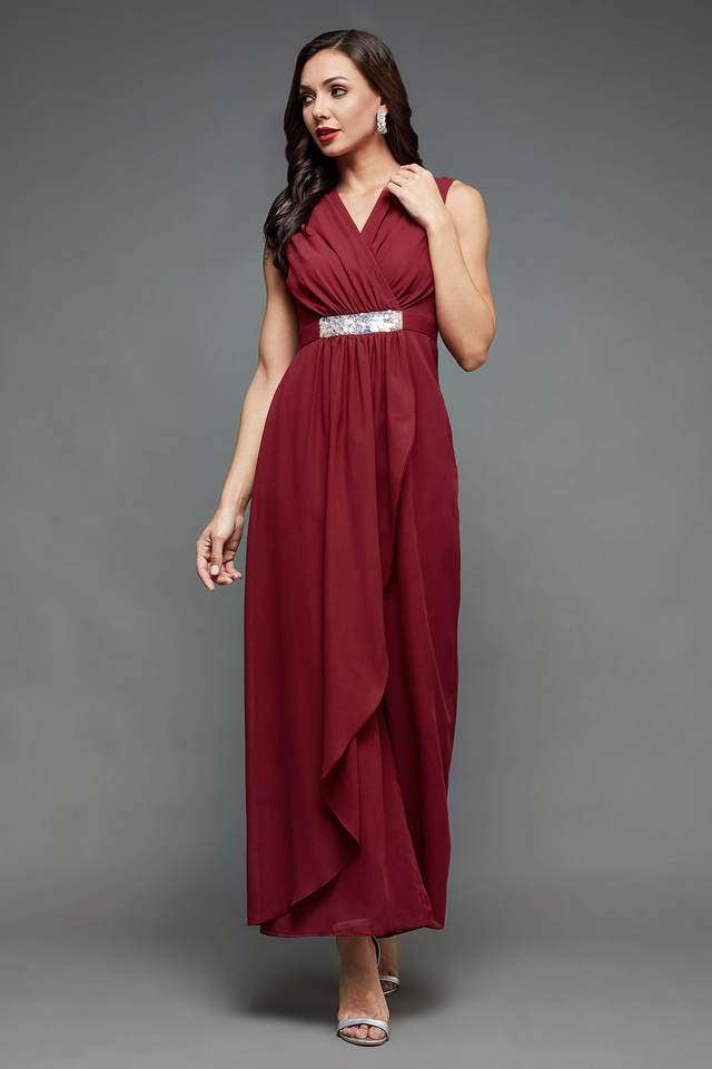 miss chase Solid Sleeveless Georgette Women's Jumpsuit-picture-23
