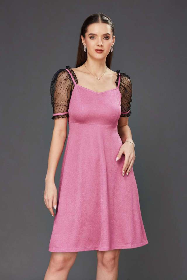 miss chase Solid V-Neck Rayon Women Dress-picture-33