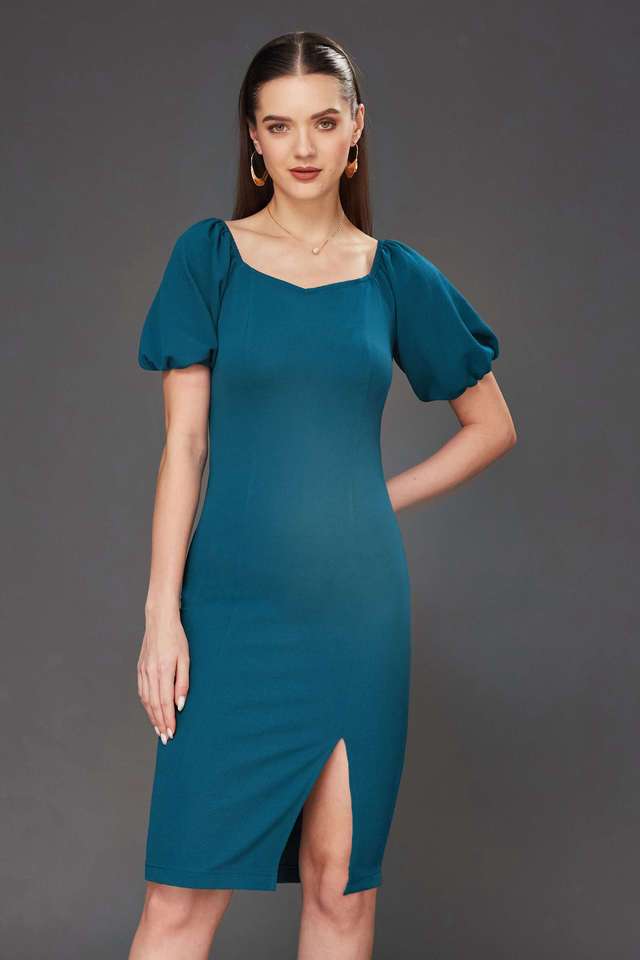 miss chase Solid V-Neck Rayon Women Dress-picture-15