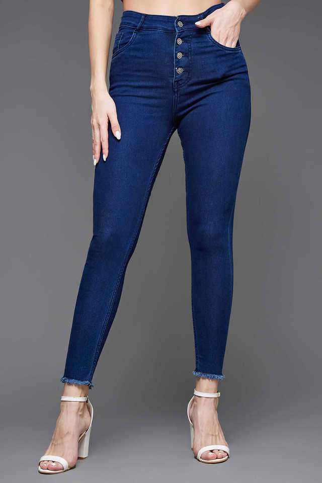 miss chase High Rise Dark Wash Denim Skinny Fit Women's Jeans-picture-26