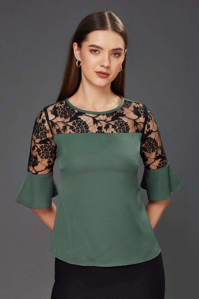 miss chase Solid Rayon Round Neck Women Top-picture-33