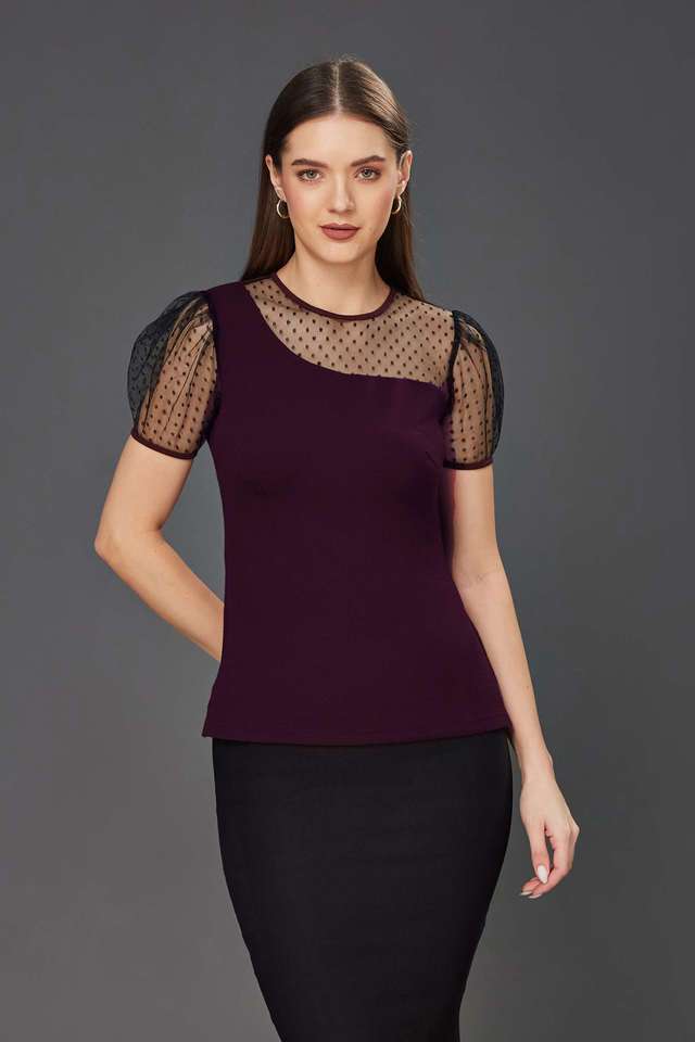 miss chase Solid Rayon Round Neck Women Top-picture-32