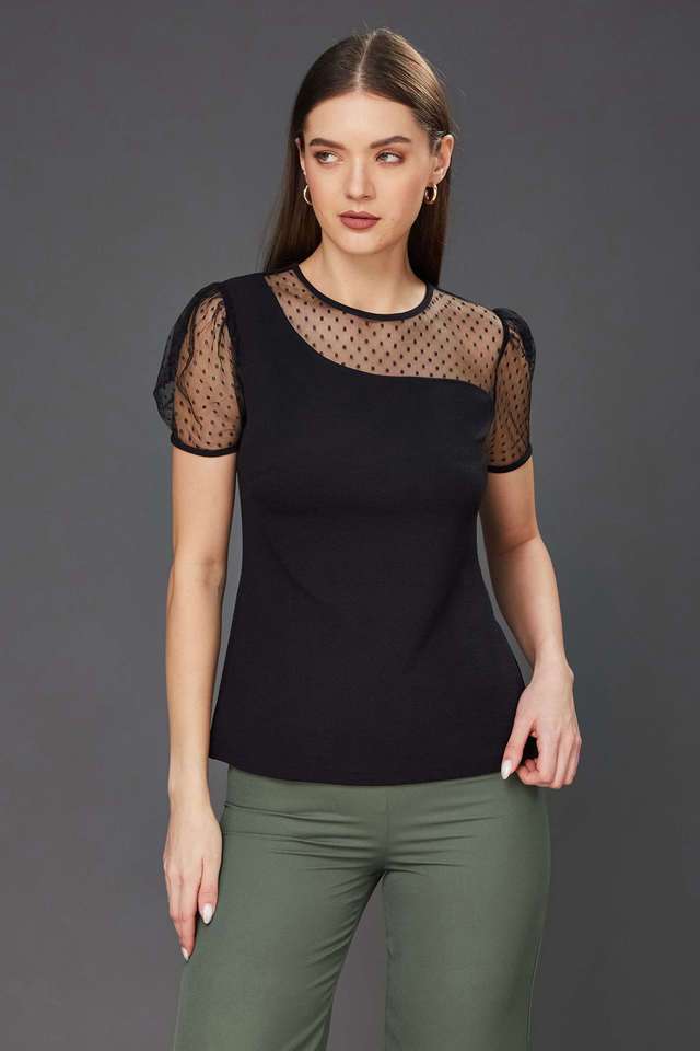 miss chase Solid Rayon Round Neck Women's Top-picture-23