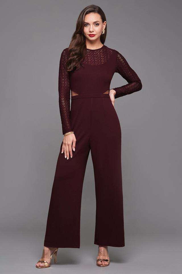 miss chase Textured Full Sleeves Polyester Women's Ankle Length Jumpsuit-picture-37