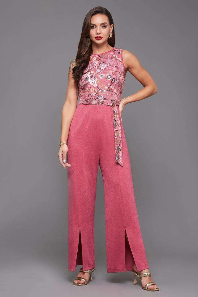 miss chase Embroidered Sleeveless Polyester Women's Ankle Length Jumpsuit-picture-26