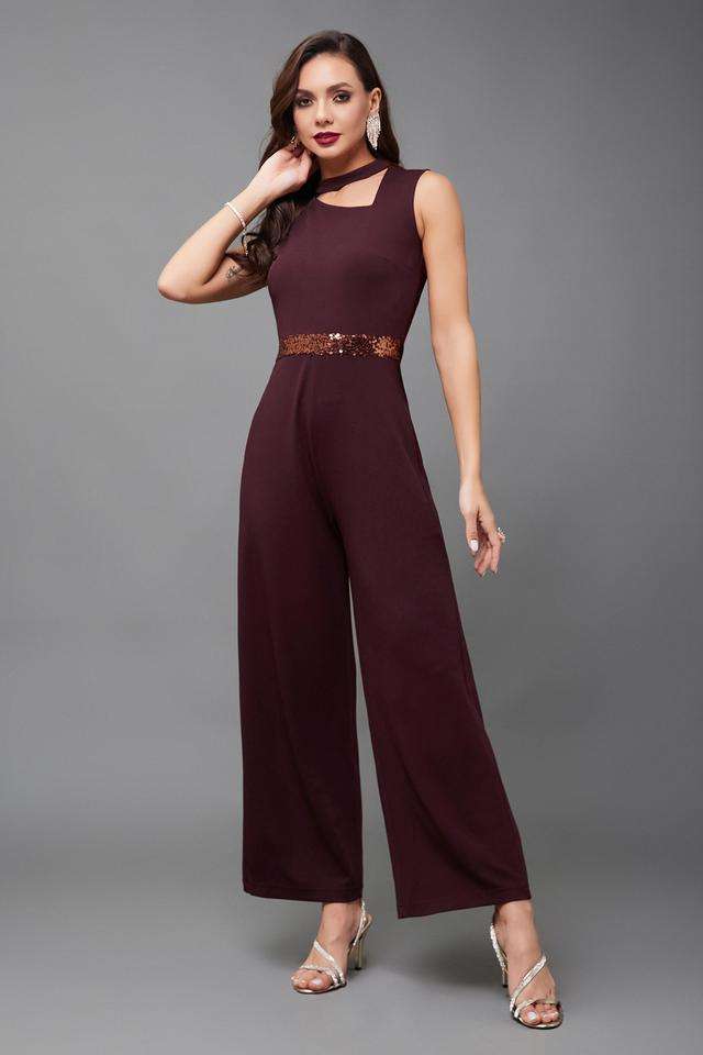 miss chase Embellished Sleeveless Polyester Women's Ankle Length Jumpsuit-picture-25