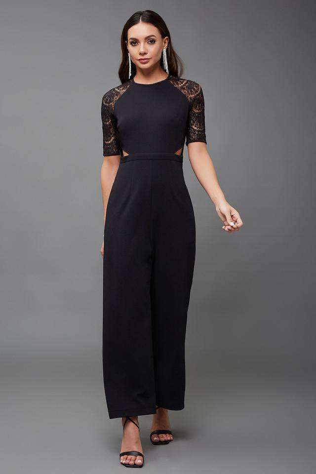 miss chase Solid Half Sleeves Polyester Women's Ankle Length Jumpsuit-picture-38