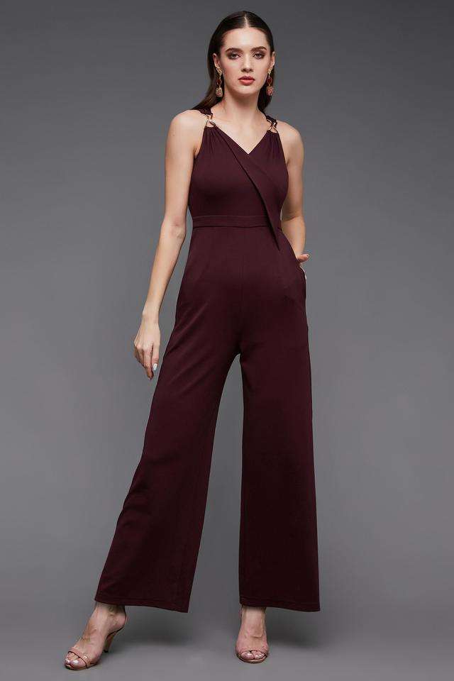 miss chase Solid Sleeveless Polyester Women's Ankle Length Jumpsuit-picture-37