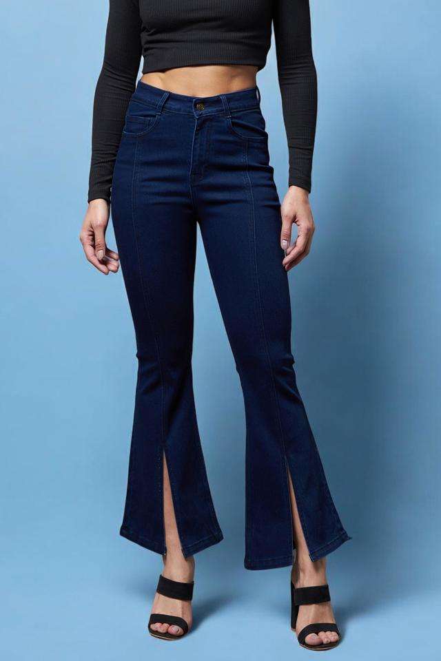 miss chase High Rise Dark Wash Denim Bootcut Fit Women's Jeans-picture-29