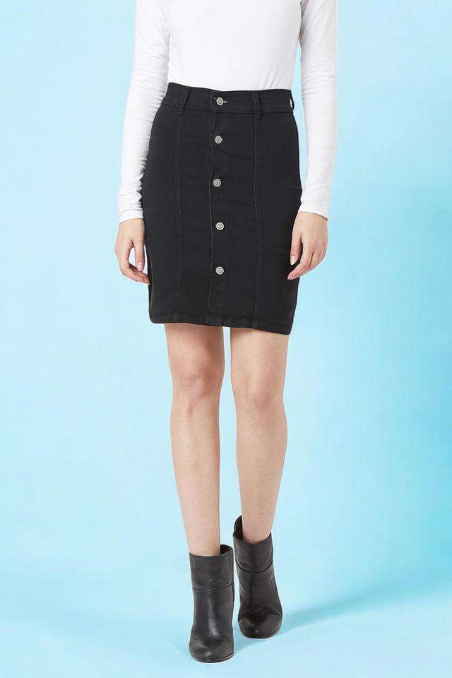 miss chase Regular Fit Mini Denim Women Casual Wear Skirts-picture-17