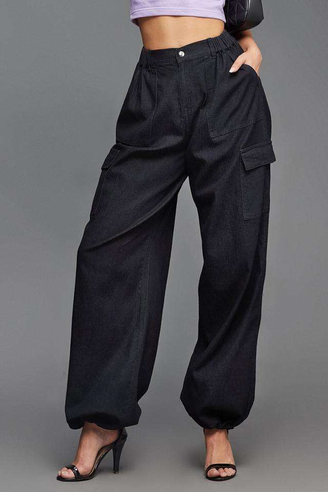 miss chase Solid Straight Fit Denim Women Casual Wear Joggers-picture-28