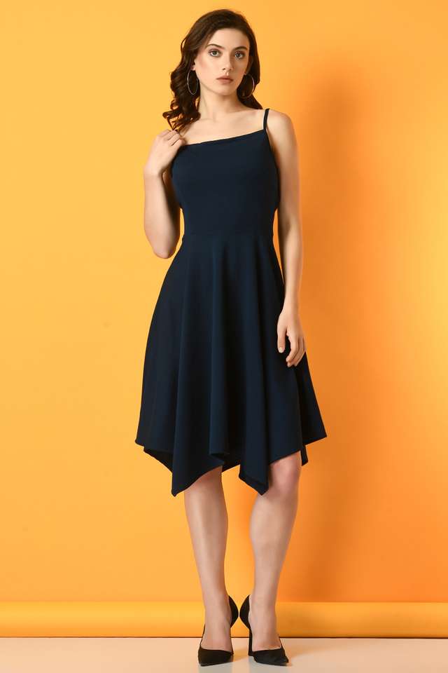 myshka Solid Square Neck Lycra Women Dress-picture-39