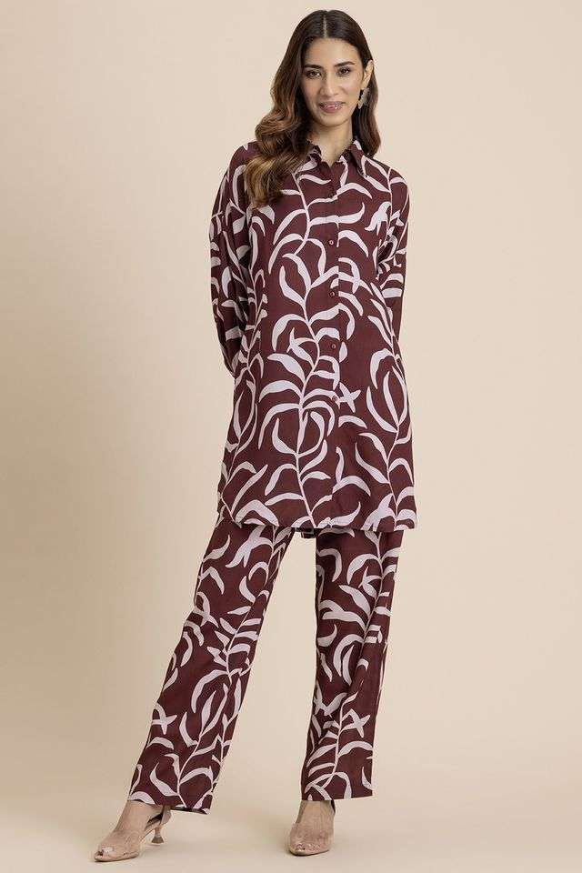 Printed Rayon Regular Fit Women's Co-Ord Set