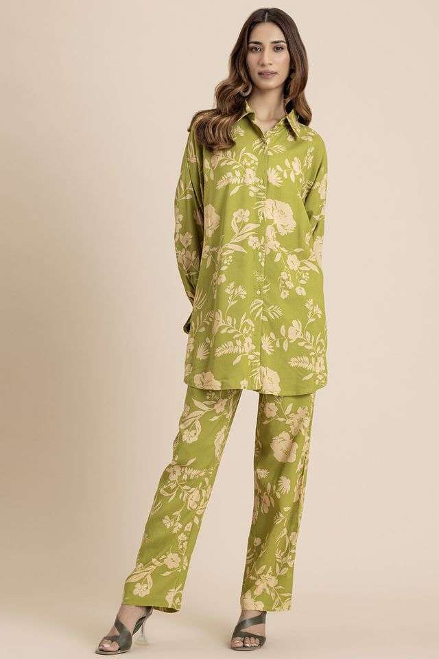 Floral Rayon Regular Fit Women's Co-Ord Set