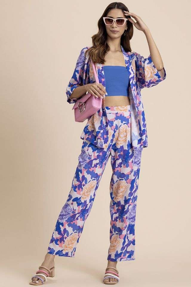 Floral Rayon Regular Fit Women's Co-Ord Set