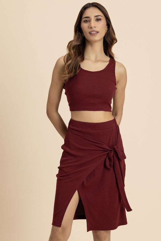 Solid Cotton Regular Fit Women's Co-Ord Set