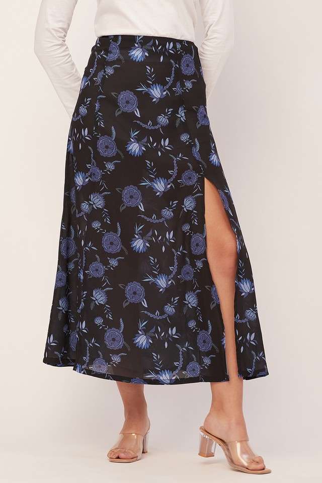 Regular Fit Ankle Length Georgette Women Casual Wear Skirts