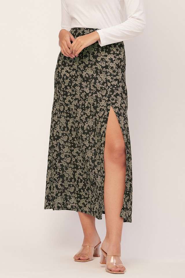 Regular Fit Ankle Length Georgette Women Casual Wear Skirts