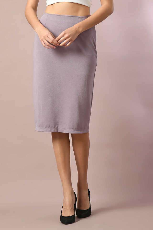 myshka Regular Fit Knee Length Polyester Women Casual Wear Skirts-picture-42