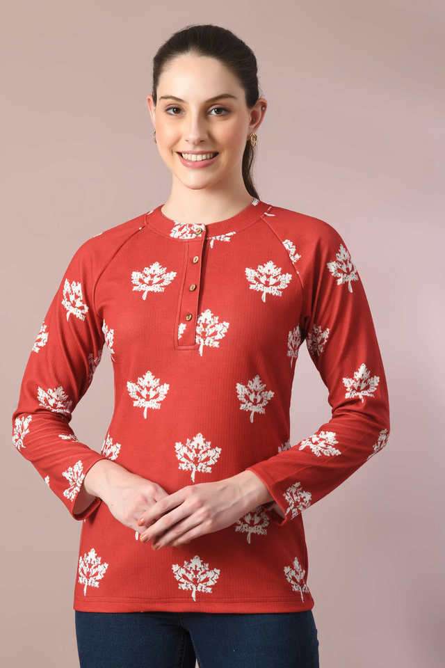 myshka Floral Polyester Collared Women Top-picture-15