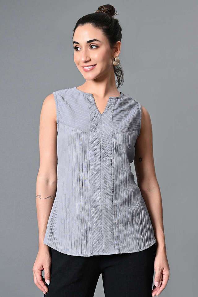 myshka Textured Polyester Round Neck Women Top-picture-15