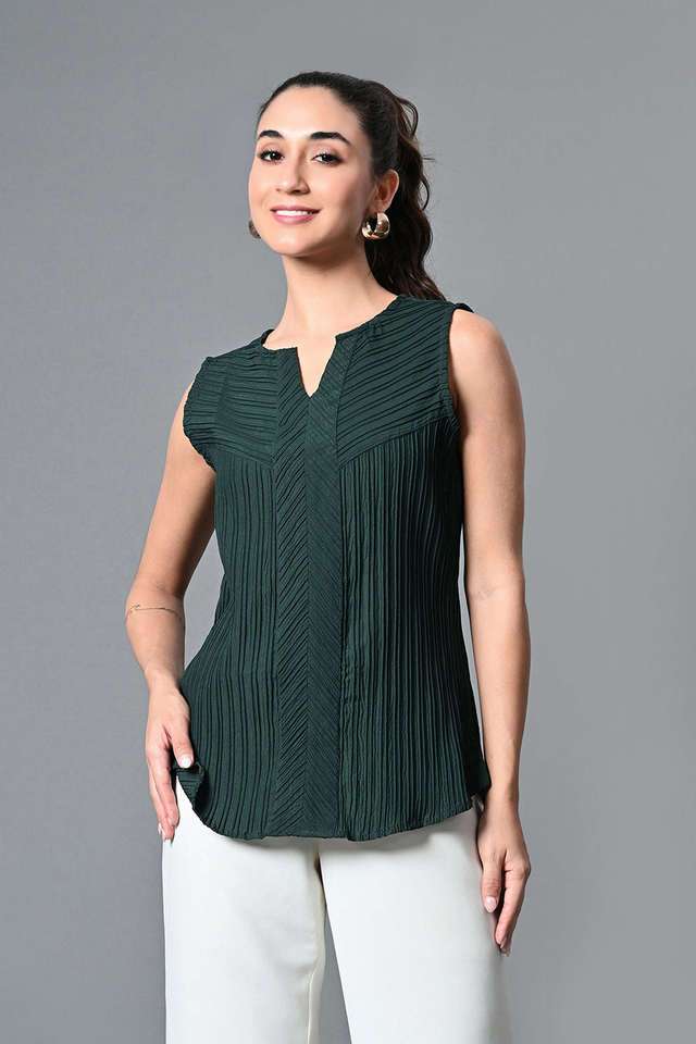 myshka Textured Polyester Round Neck Women Top-picture-33