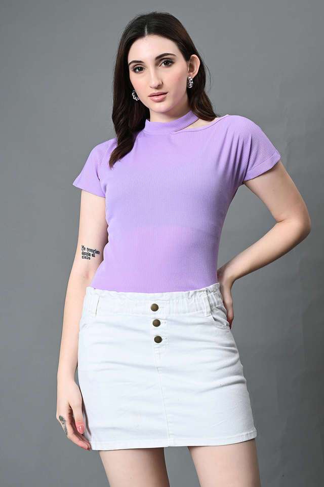 myshka Solid Lycra High Neck Women Top-picture-26