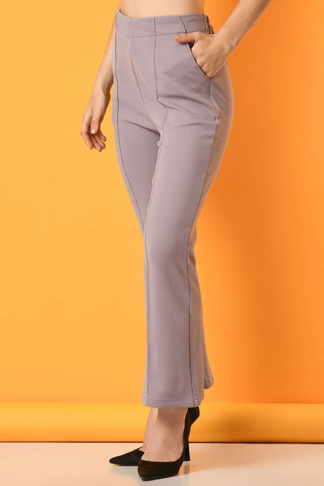 myshka Solid Relaxed Fit Lycra Women Casual Wear Trouser-picture-26