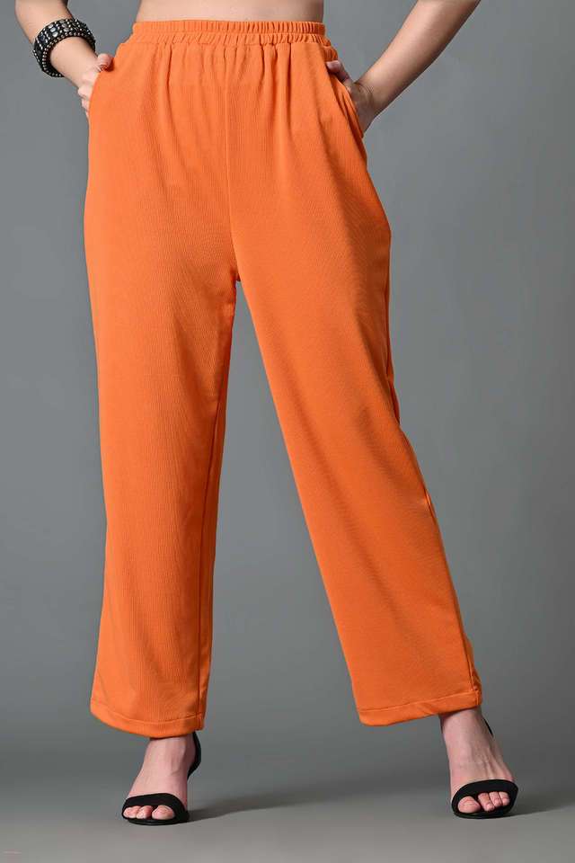 myshka Solid Relaxed Fit Lycra Women Casual Wear Trouser-picture-10