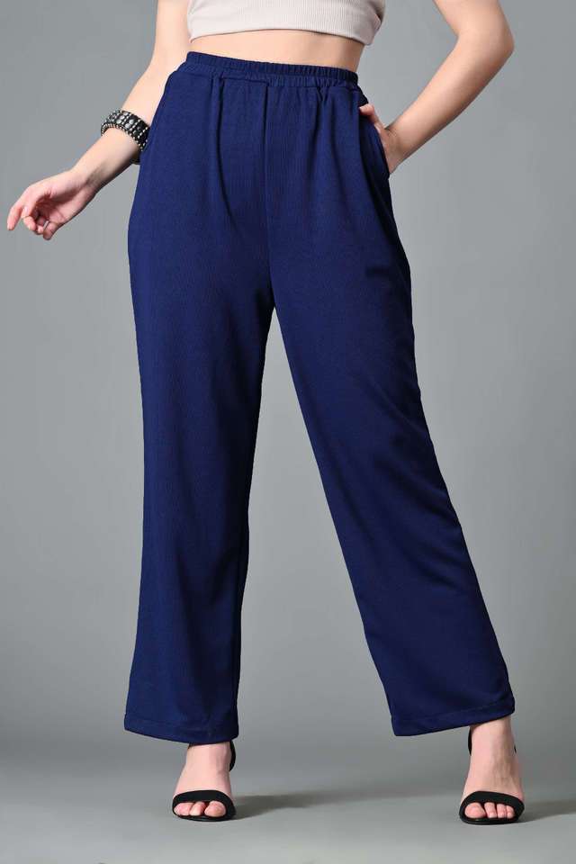 myshka Solid Relaxed Fit Lycra Women Casual Wear Trouser-picture-28