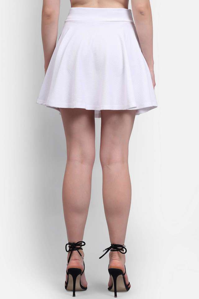 Buy Neudis White Regular Fit Mini Polyester Women Casual Wear