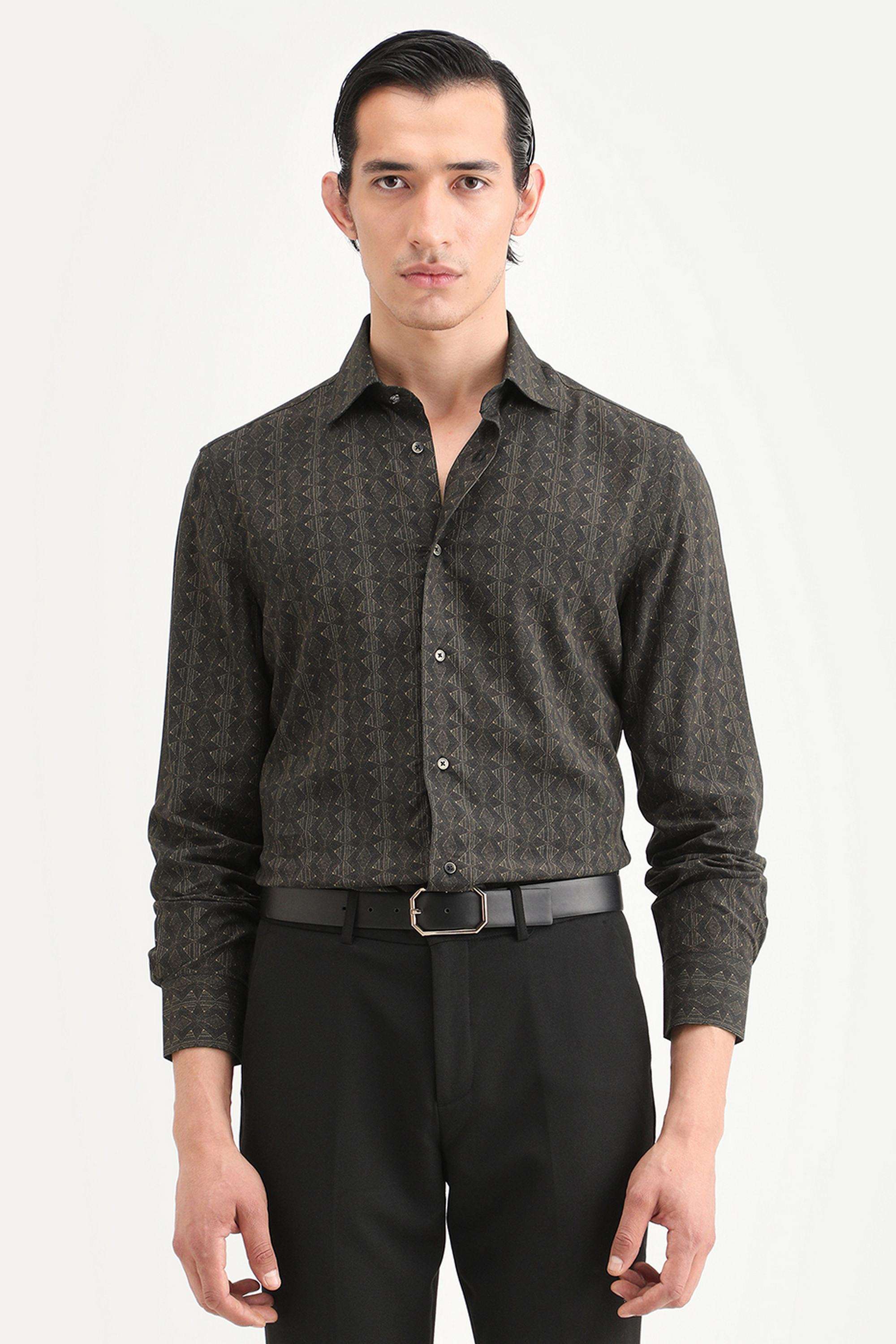 Geometric-Print-Cotton-Regular-Fit-Men-Casual-Wear-Shirt