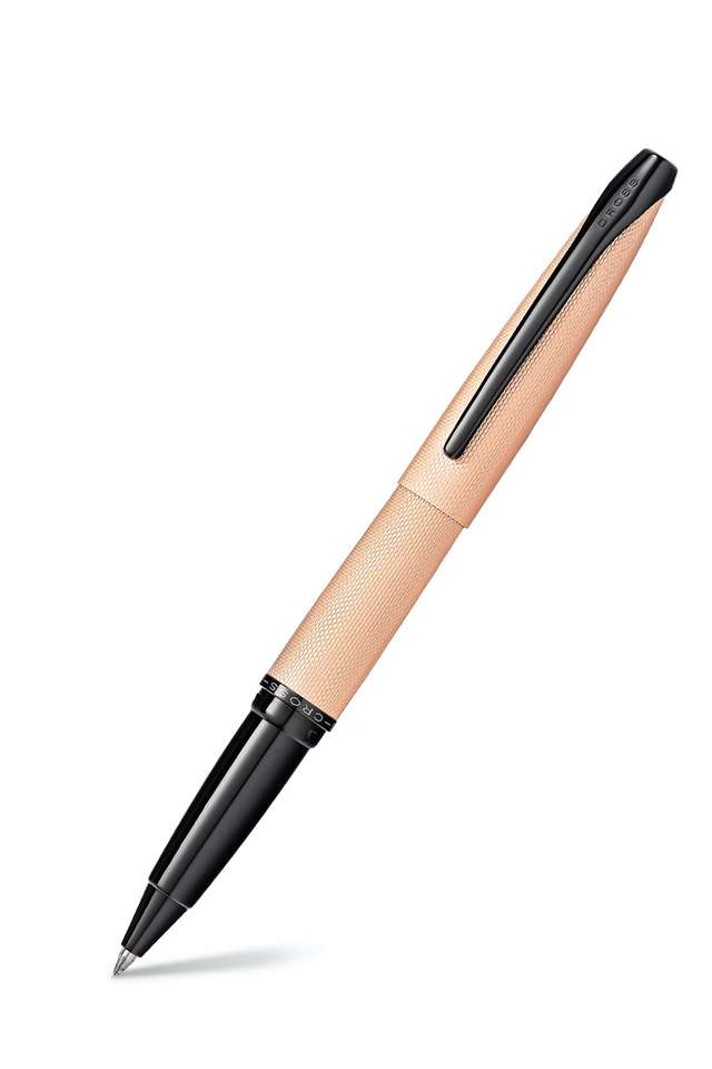 ATX-Brushed-Rose-Gold-PVD-Selectip-Rollerball-Pen