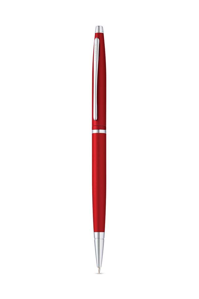Calais-Crimson-Red-Lacq-W-Chrome-Appts-Ballpoint-Pen